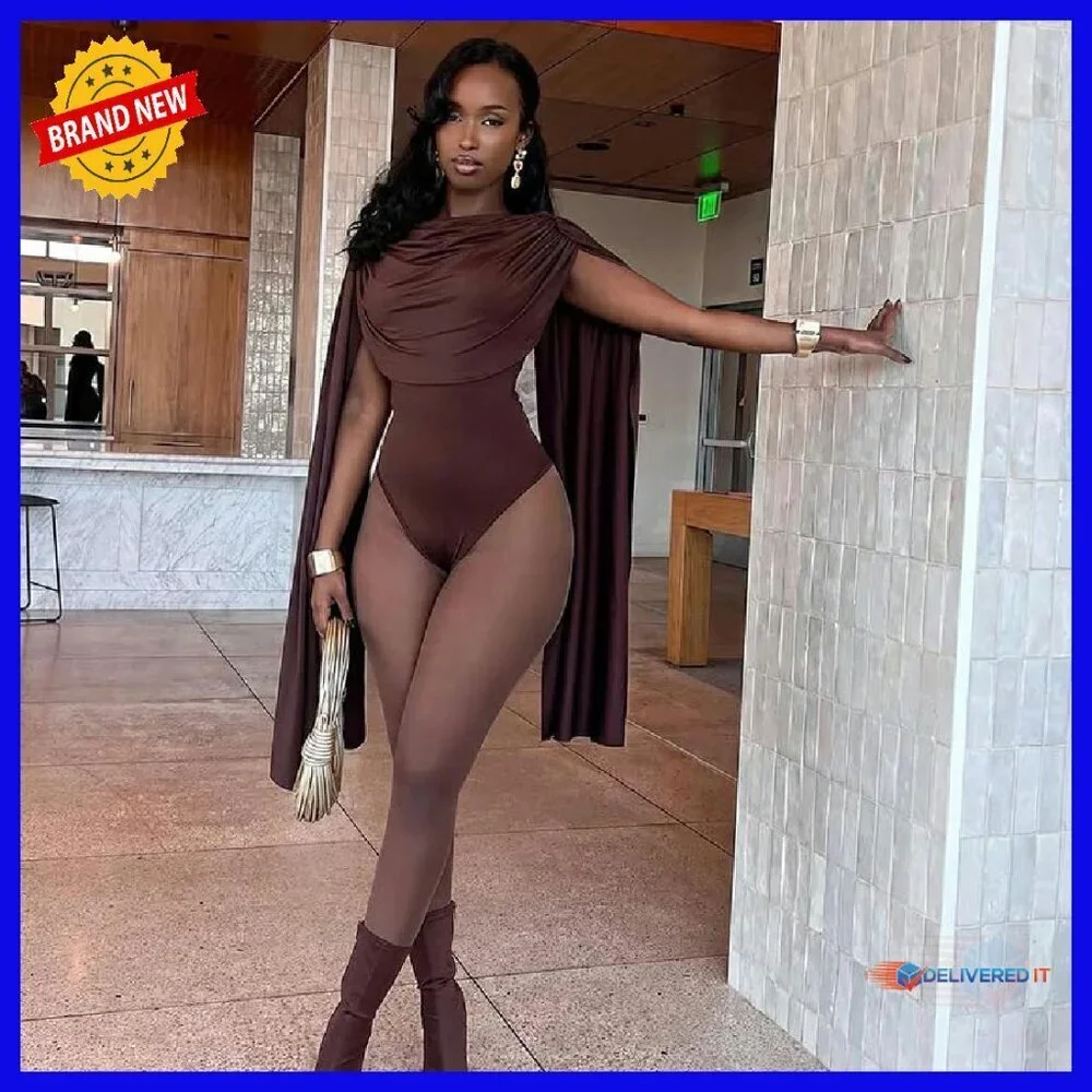 Long Sleeve Bodysuit Women's Soft Polyester Spandex Thong Layering Top